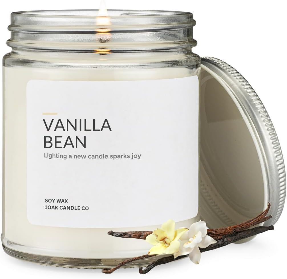 Vanilla Bean Candle - Vanilla Candles for Home - Soy Wax Scented Candles - Hand-Poured (7Oz.)