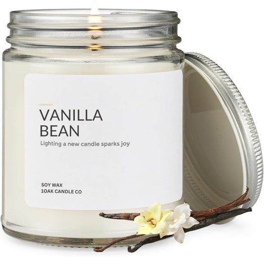 Vanilla Bean Candle - Vanilla Candles for Home - Soy Wax Scented Candles - Hand-Poured (7Oz.)