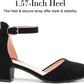 Girls Dress Shoes Closed Toe Kids Heels Ankle Strap