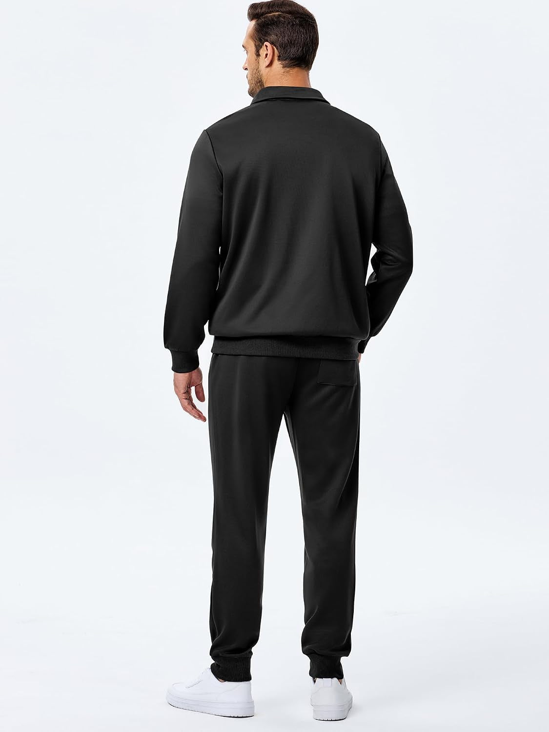 Men'S Tracksuit 2 Piece Outfits Quarter Zipper Sweatsuit