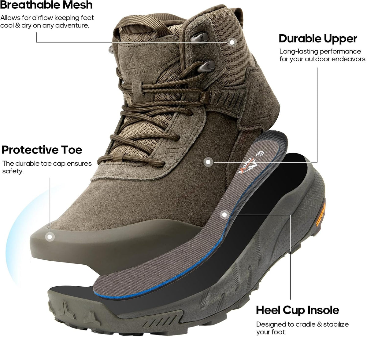 Men'S Waterproof Military Tactical Work Boots