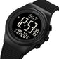 Digital Watch for Women Waterproof Black Wristwatch Sports Mens Stopwatch