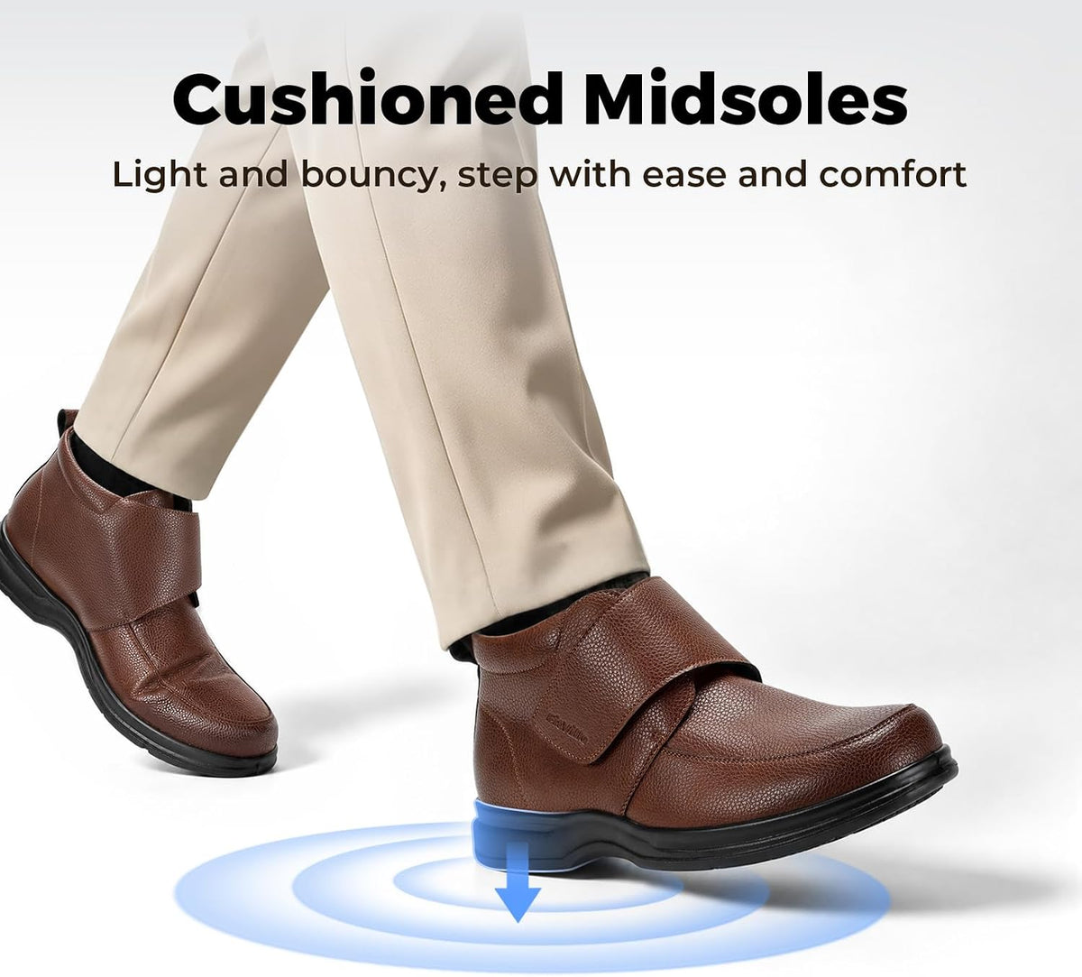 Extra Wide Mens Boots Diabetic Dress Oxford Business Casual Boots