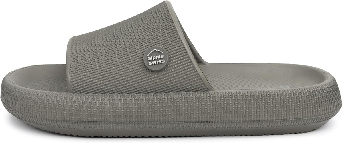 Omar Mens Slides Pillow Slippers for Men Ultra Cushioned Cloud Slides Waterproof Lightweight Sandals Quick Drying Non Slip Shower Shoes