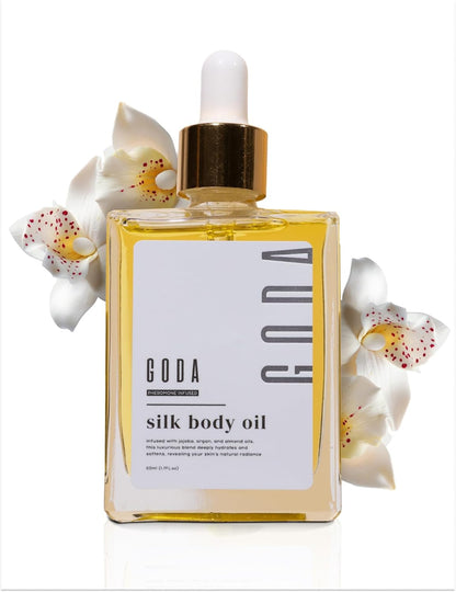 Silk Body Oil Women - Firming anti Aging Moisturizing Formula, Crepey Skin Hydrating after Shower, Scented Organic Blend Premium Skincare