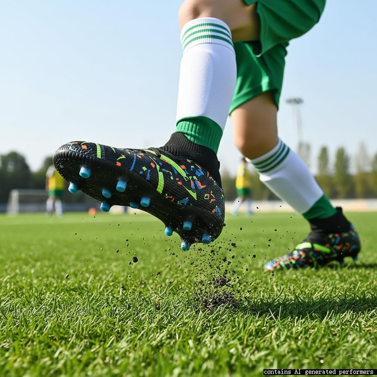 Kids Soccer Cleats Boys Girls Turf Traning Football Shoes