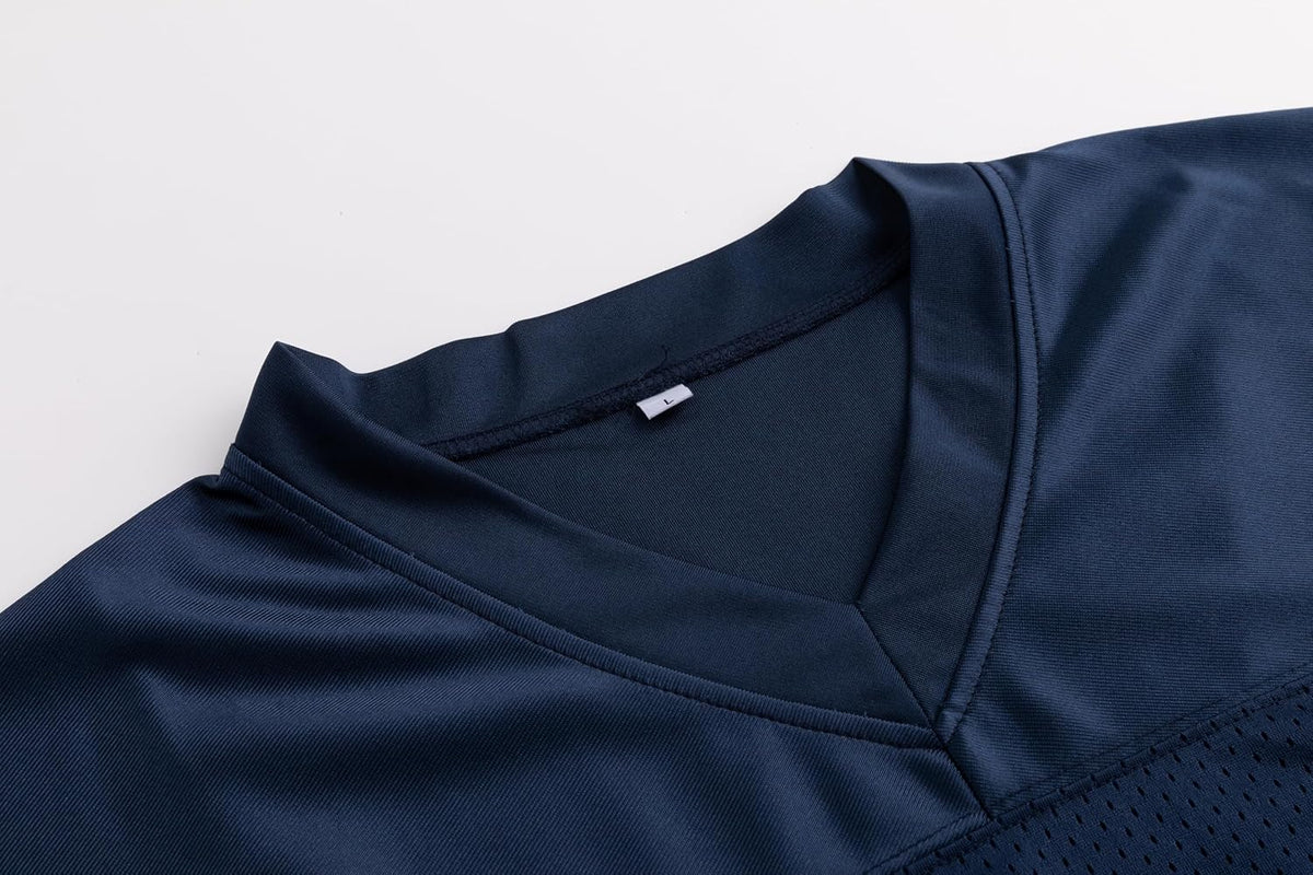 Football Jersey Retro Classic Blank Plain Sports Workout Casual Fitness Uniforms Tops T-Shirt for Men Unisex