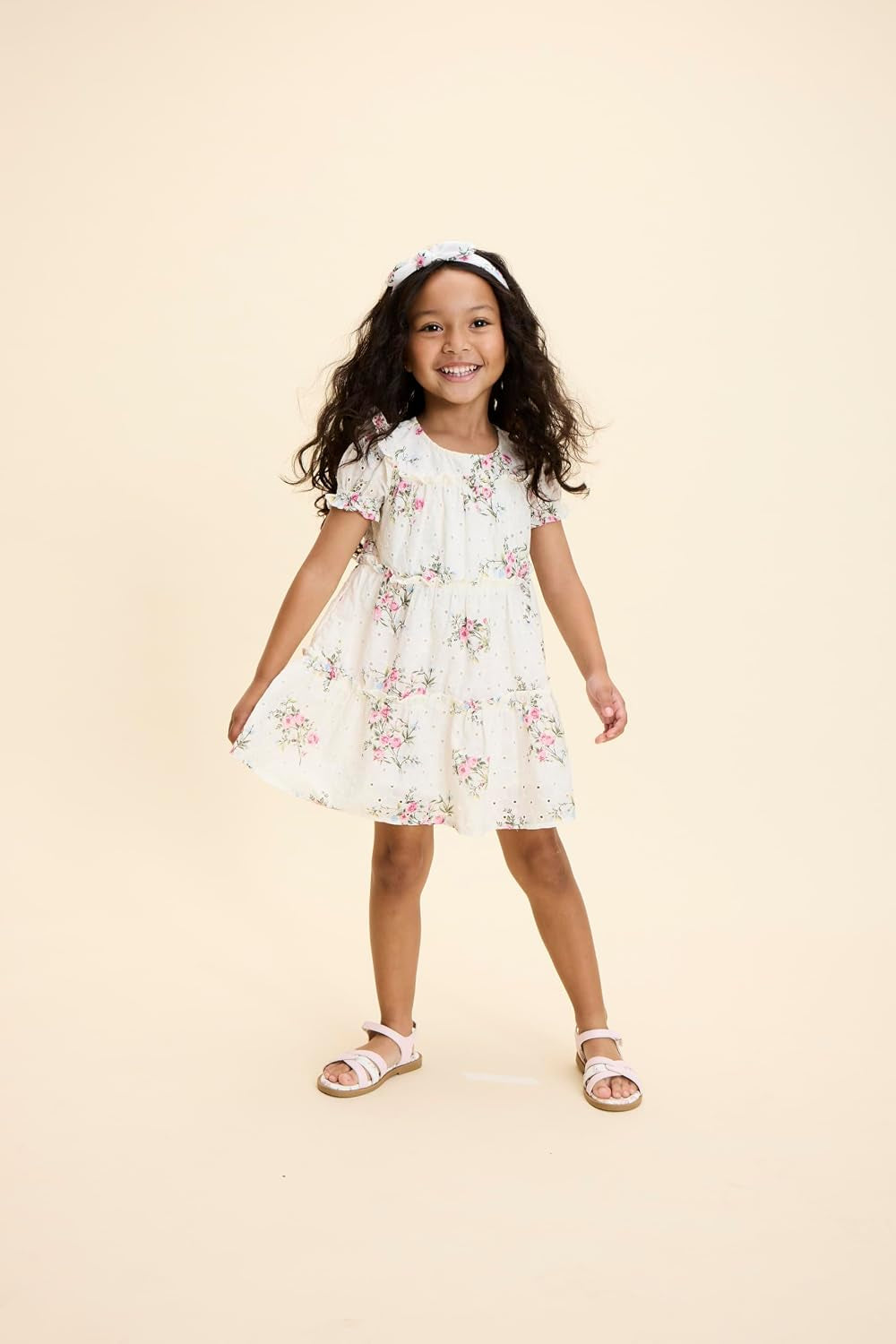 Girls' Toddler Flat Sandal with Adjustable Ankle Strap