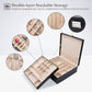 2 Layers Jewelry Box for Women -Black