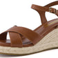 Prego Espadrille Wedge Sandals for Women, Crisscross Open Toe Wedge Heels with Adjustable Ankle Strap