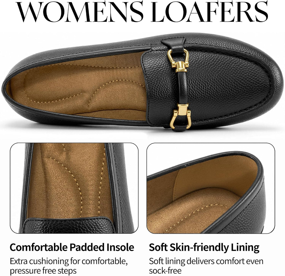 Loafers for Women Comfortable Slip on Business Work Flats Shoes Casual Driving Moccasins Penny Loafer