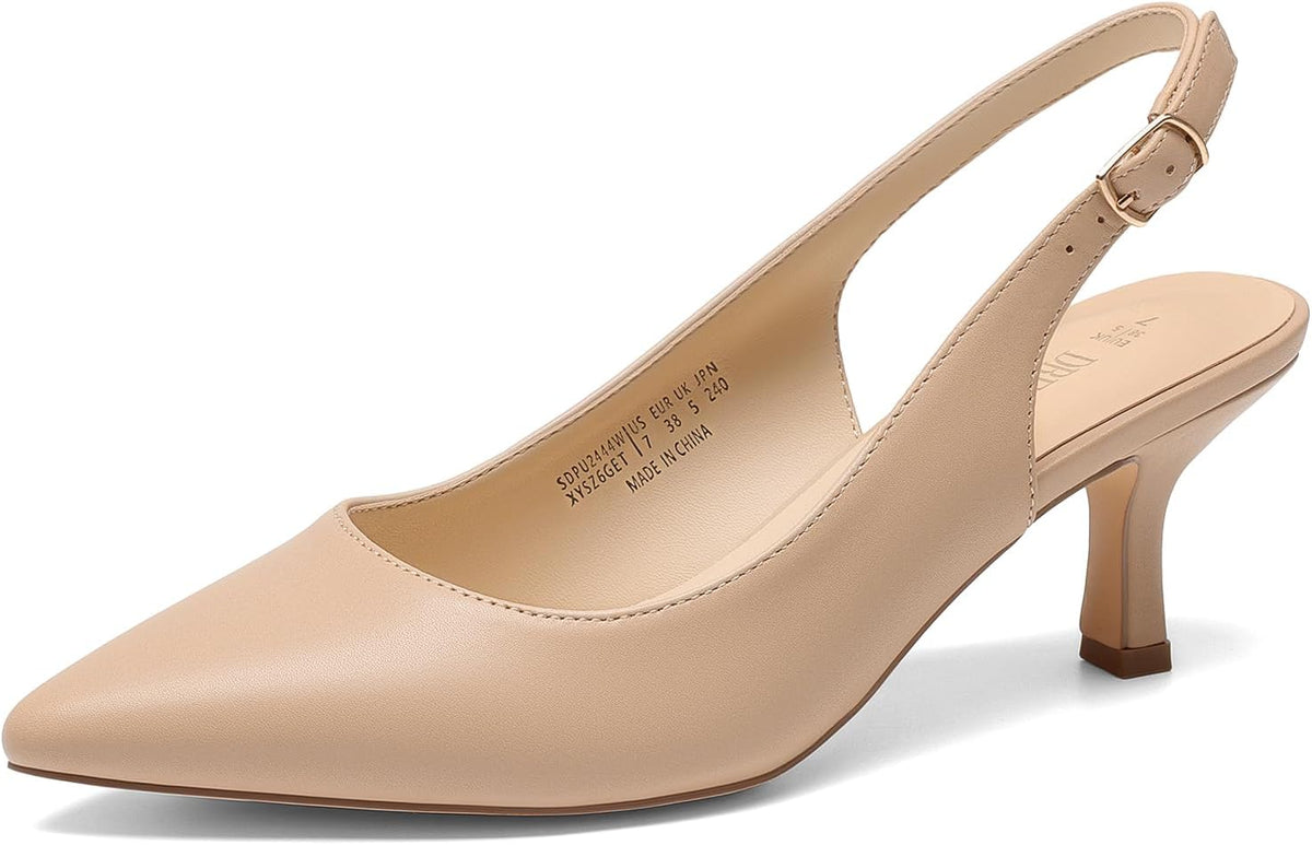 Women'S Kitten Slingback Heels Pumps