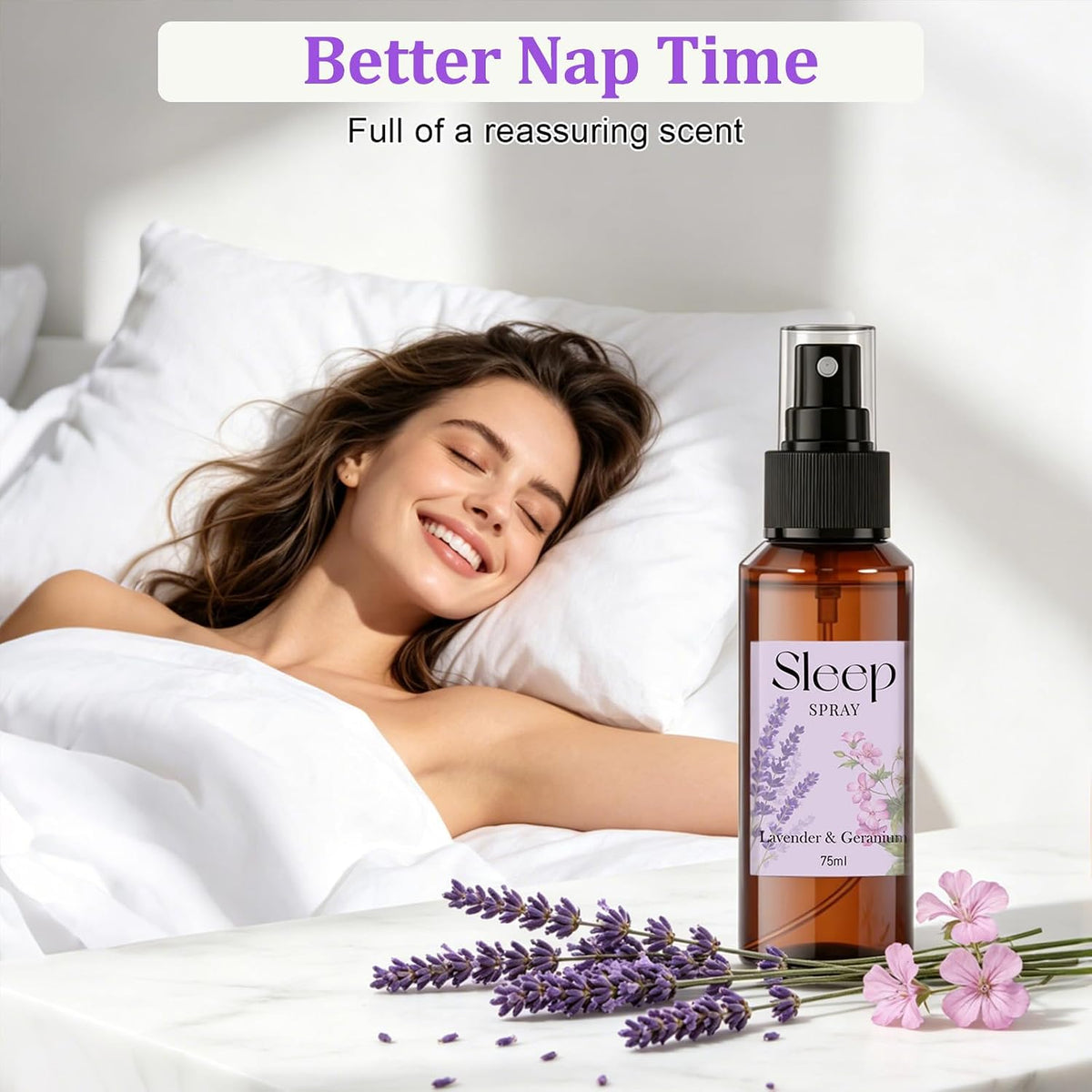 Lavender Sleep Pillow Spray with Essential Oil, 4-Scent, 4 X 2.5 FL OZ
