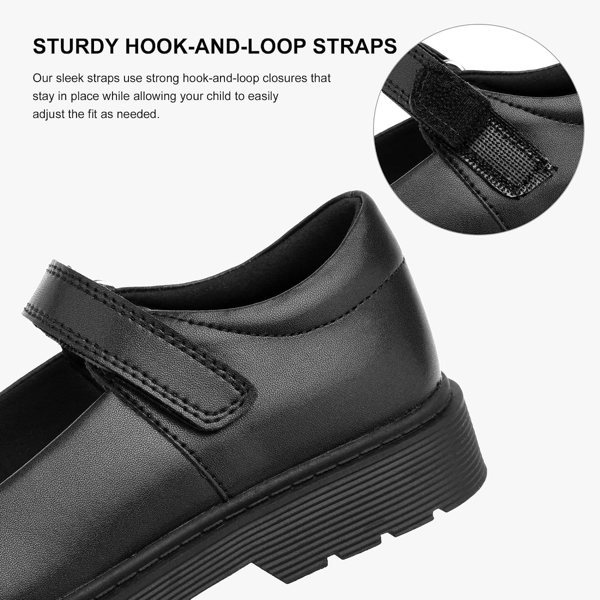 Girls School Shoes Mary Jane Bow Flats