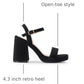 Heels for Women Block Chunky Platform Sandal