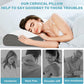 Cooling Pillows Queen Size Set of 2, Memory Foam Bed Pillows for Sleeping, Ergonomic Cervical Pillow for Neck and Shoulder Pain Relief, with Pillowcase（Grey）