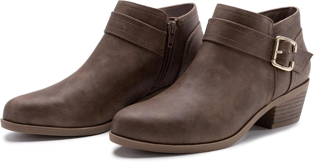 Women'S Chunky Low Heel Short Ankle Boots