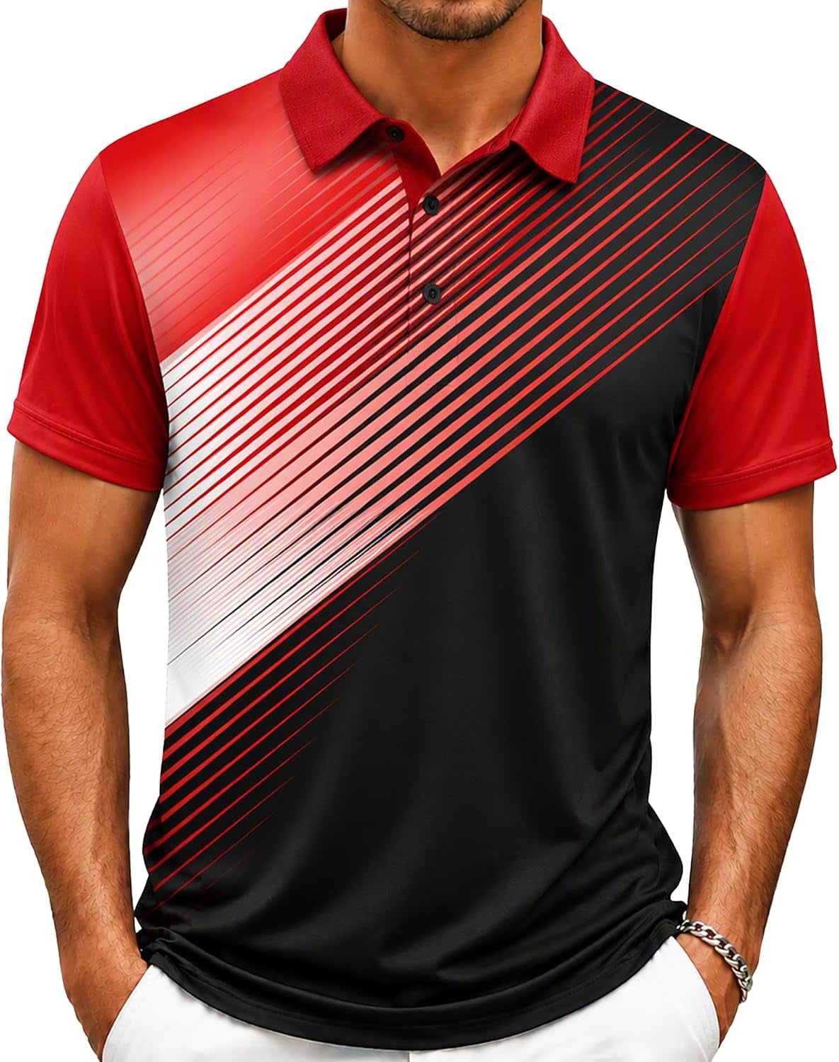 Mens Golf Shirt Short Sleeve Athletic Casual Work Collared Polo Tshirt