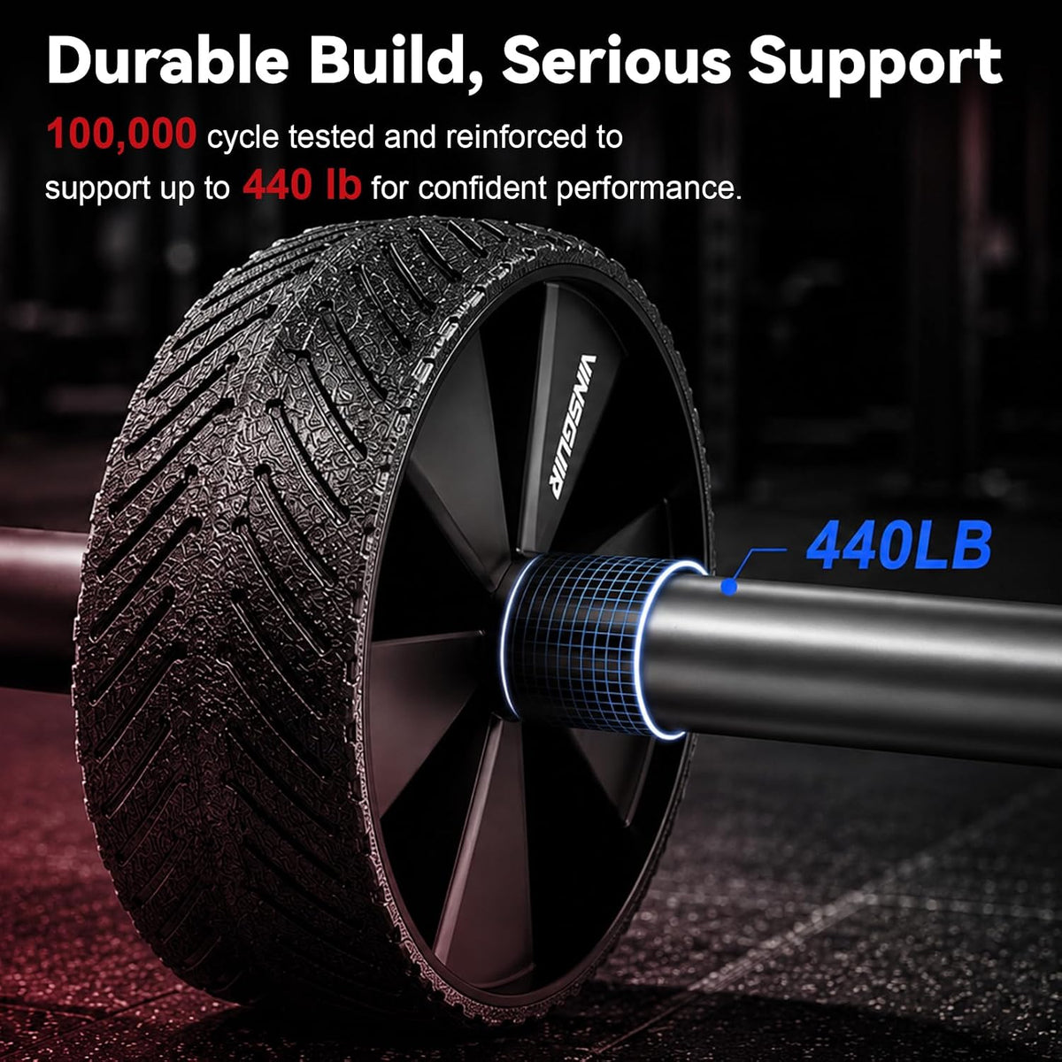 Ab Roller Wheel for Home Gym, Core Strength Workout Equipment for Men Women