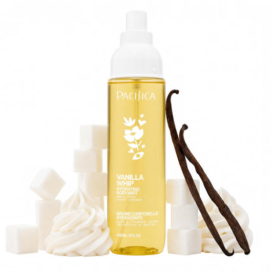Vanilla Whip Body Mist for Women; Sweet Gourmand Hair and Body Fragrance Spray | Warm Sugar Almond Scent, Odor Neutralizing, Skin Hydrating | Clean Botanical Mist | Vegan, Phthalate-Free 5Oz