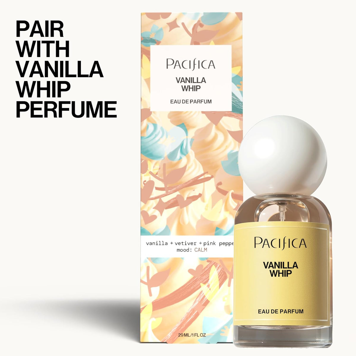 Vanilla Whip Body Mist for Women; Sweet Gourmand Hair and Body Fragrance Spray | Warm Sugar Almond Scent, Odor Neutralizing, Skin Hydrating | Clean Botanical Mist | Vegan, Phthalate-Free 5Oz
