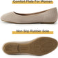 Women'S Ballet Flats round Toe Soft Knit Ballerina Flats Slip on Dress Shoes for Women Walking Dressy Casual Work Wedding