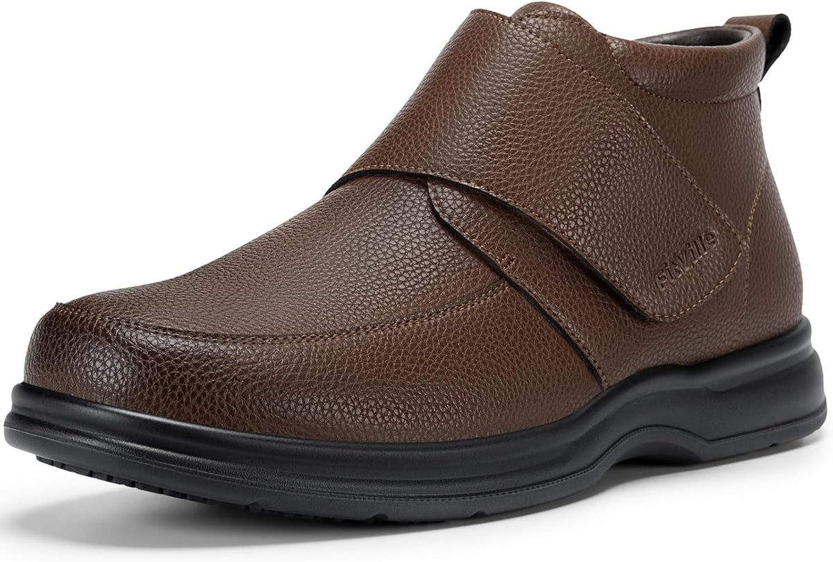 Extra Wide Mens Boots Diabetic Dress Oxford Business Casual Boots