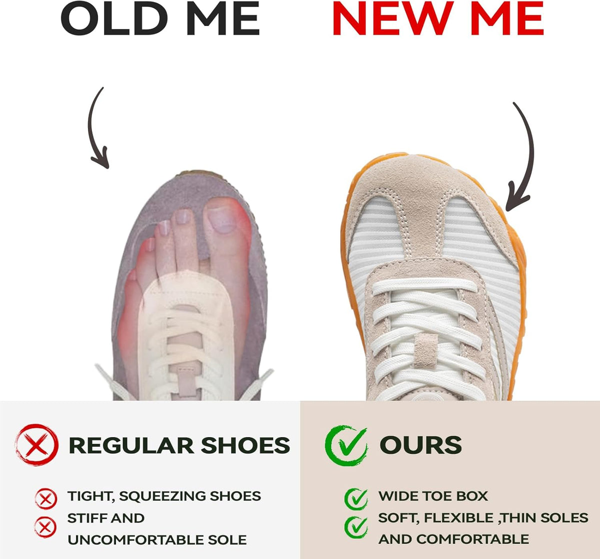 Barefoot Shoes Women Casual Sneakers,Wide Toe Box Shoe Women Zero Drop Shoe