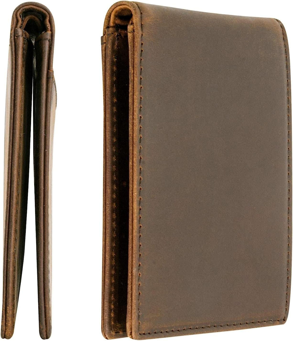 Minimalist Wallet for Men RFID Leather Bifold Slim Billfold with ID and Card Slots