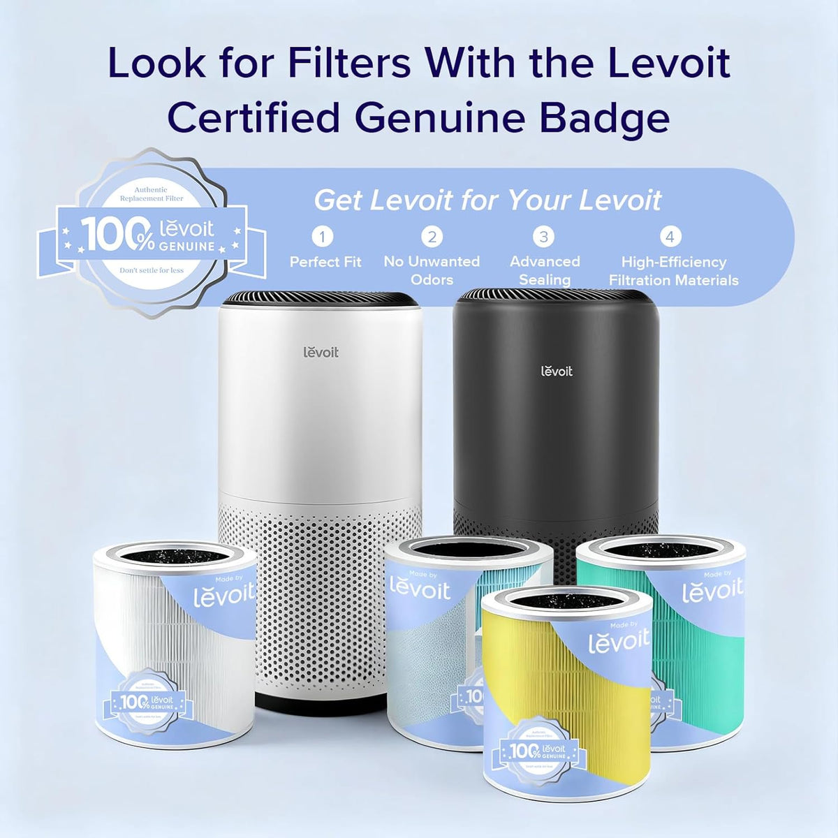 Smart Air Purifiers for Home Large Room up to 1733 Ft² Core 400S-P