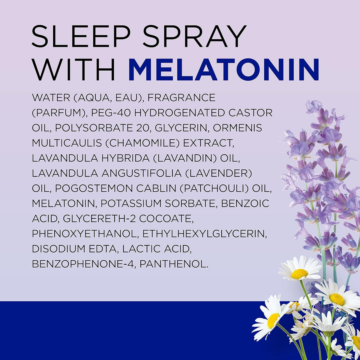 Calm Blend Spray with Melatonin, Lavender & Chamomile Essential Oils, 6 Fl Oz (Pack of 3)