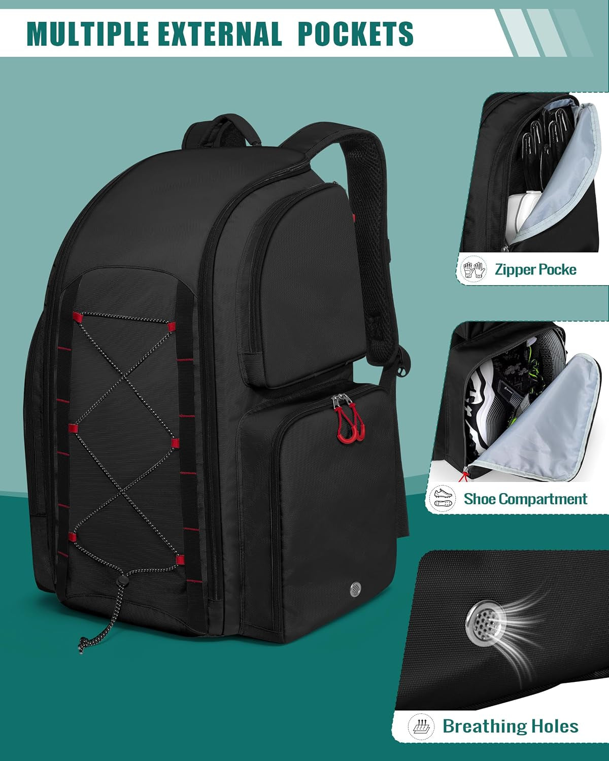 Football Equipment Bag, Football Backpack, Football Gear Bag