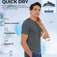 Men'S Undershirts Moisture Wicking Crewneck T Shirts 6 Pack
