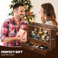 Cologne Organizer for Men, Wood Cologne Stand with Drawer, Large Capacity Cologne Shelf with Cologne Holder Display Large Storage Size15.6 * 11.8 * 6.1In