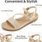 Dressy Womens Sandals Summer: Comfortable Strappy Flats Sandals Women - Casual Walking Woman Shoes