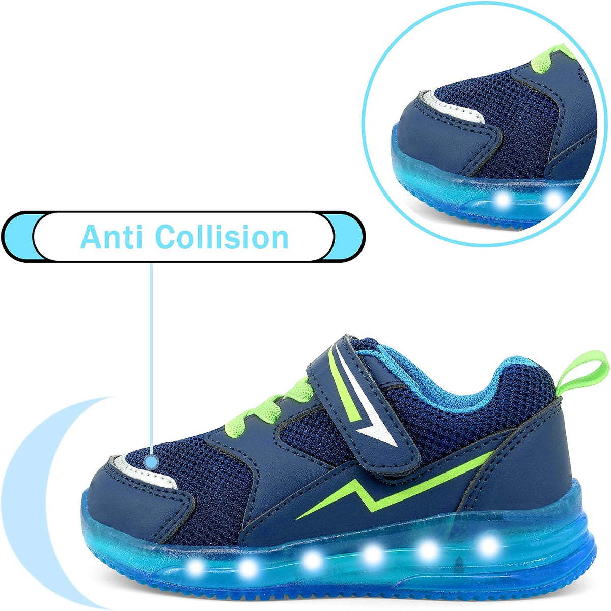 Toddler Boys Girls Light up Shoes LED Flashing Lightweight Mesh Breathable Adorable Running Sneakers for Toddler and Little Kid