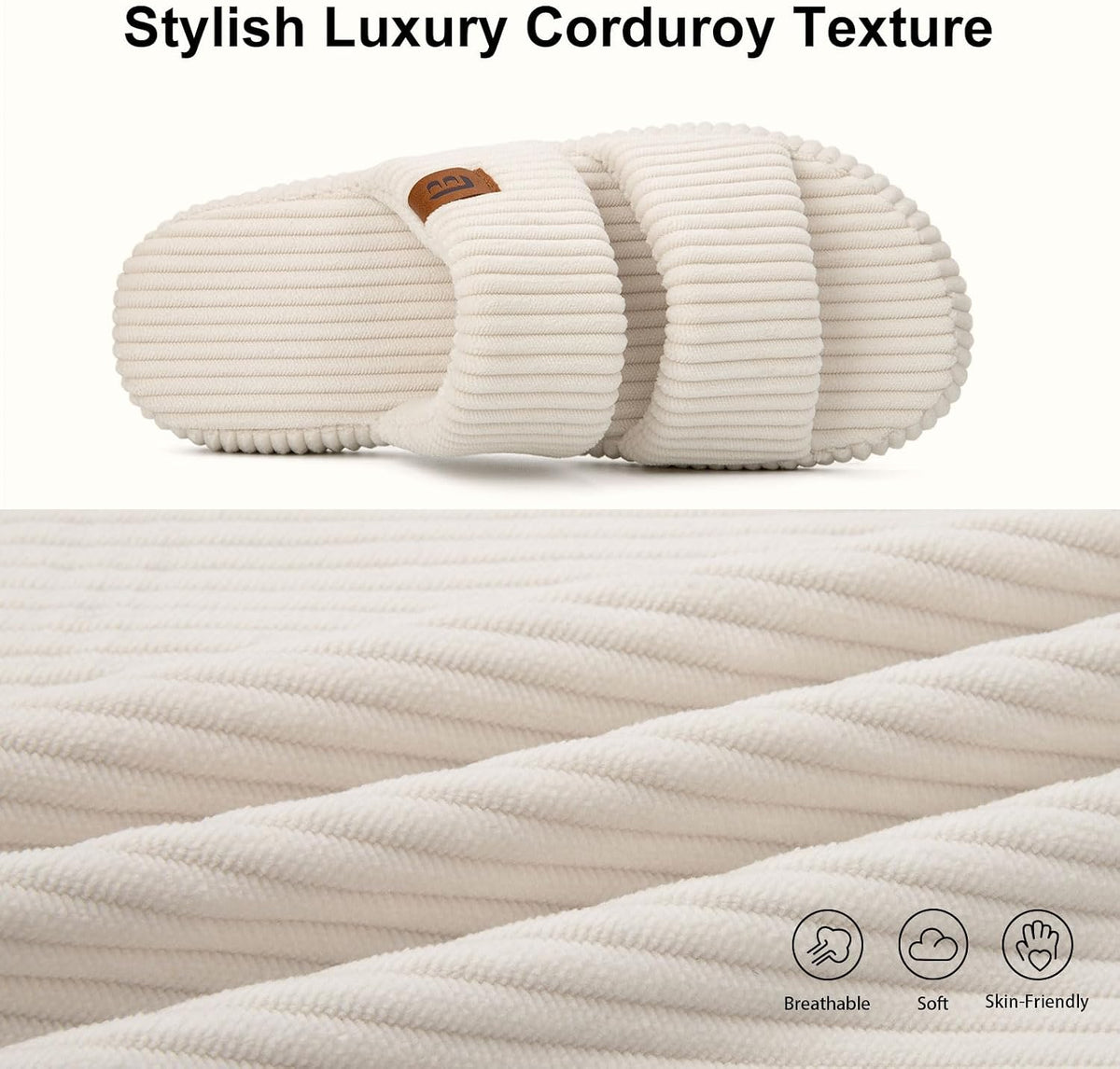 Slippers for Women Memory Foam Open Toe Indoor House Shoes Gifts