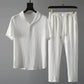 (Shirt+Trousers) 2022 Summer New Arrival Men Fashion Classic Shirt Men Business Casual Shirts Men a Set of Clothes Size M-4XL