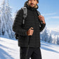 Mens Puffer Jacket Hooded Sherpa Lined Water Resistant Winter Coat