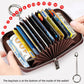 Zipper Wallet Women RFID Credit Card Holder Keychain Wallet