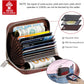 Zipper Wallet Women RFID Credit Card Holder Keychain Wallet
