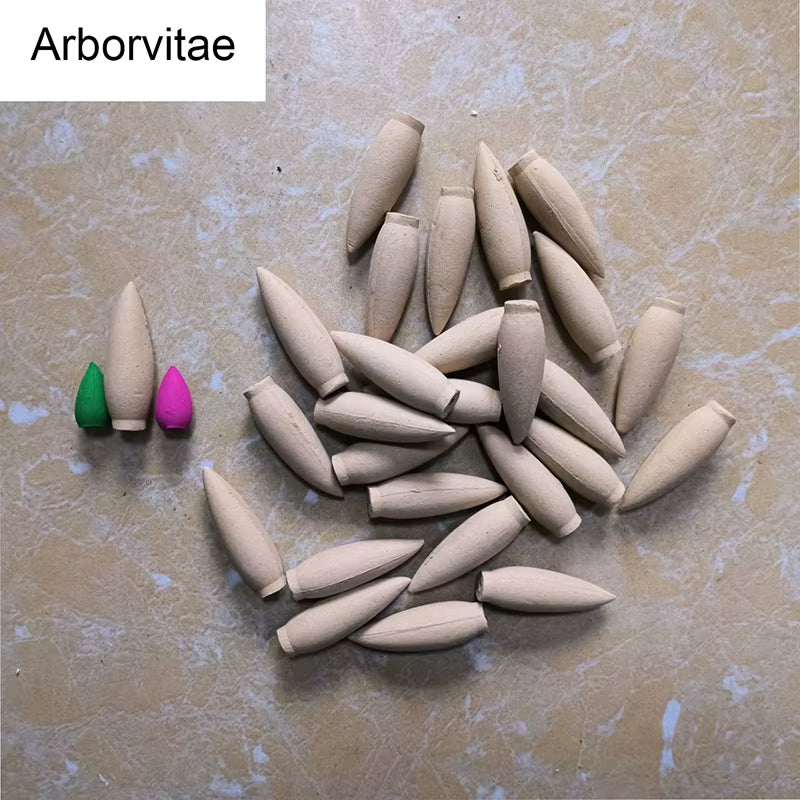 100G Natural Oversized Backflow Incense Cones 30 Minutes Sandalwood Lavender Scents for Home Jasmine Big Cone Incense