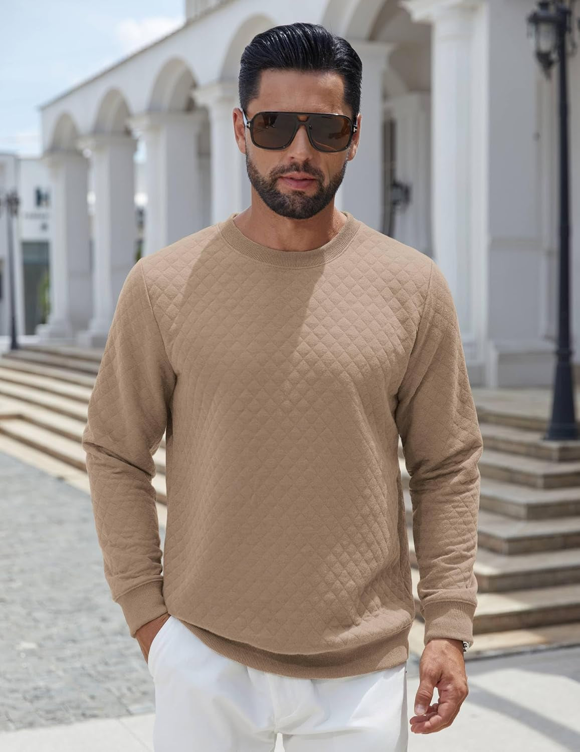 Men'S Crewneck Sweatshirts Long Sleeve Casual Pullovers Sweaters