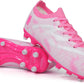 Kids Firm Ground Soccer Cleats Boys Girls Football Shoes with Shin Guards and Soccer Socks