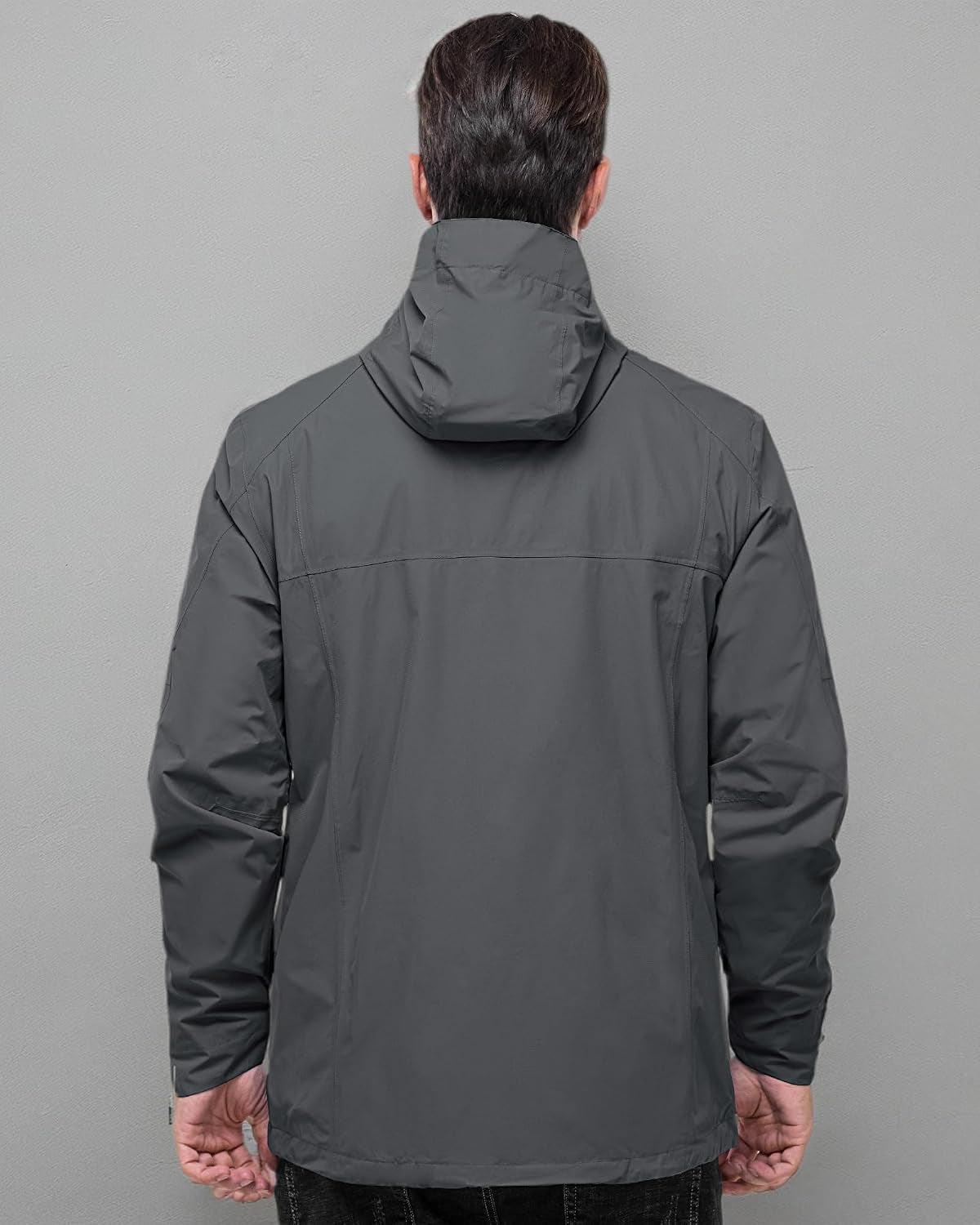Men'S Packable Rain Jacket Waterproof Lightweight Raincoat