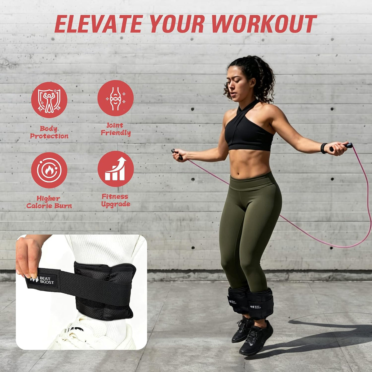 Ankle Weights Adjustable 10Lb for Women Men