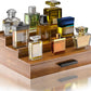 Walnut Wood Cologne Organizer for Men 3 Tier Cologne Stand,Wooden Cologne Holder