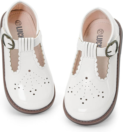 Wide Toe Box Toddler Mary Jane Dress Shoes Girl Ballet Flats