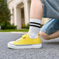 Toddler Boys and Girls Sneakers Low Top Adjustable Strap Canvas Shoes for Kids