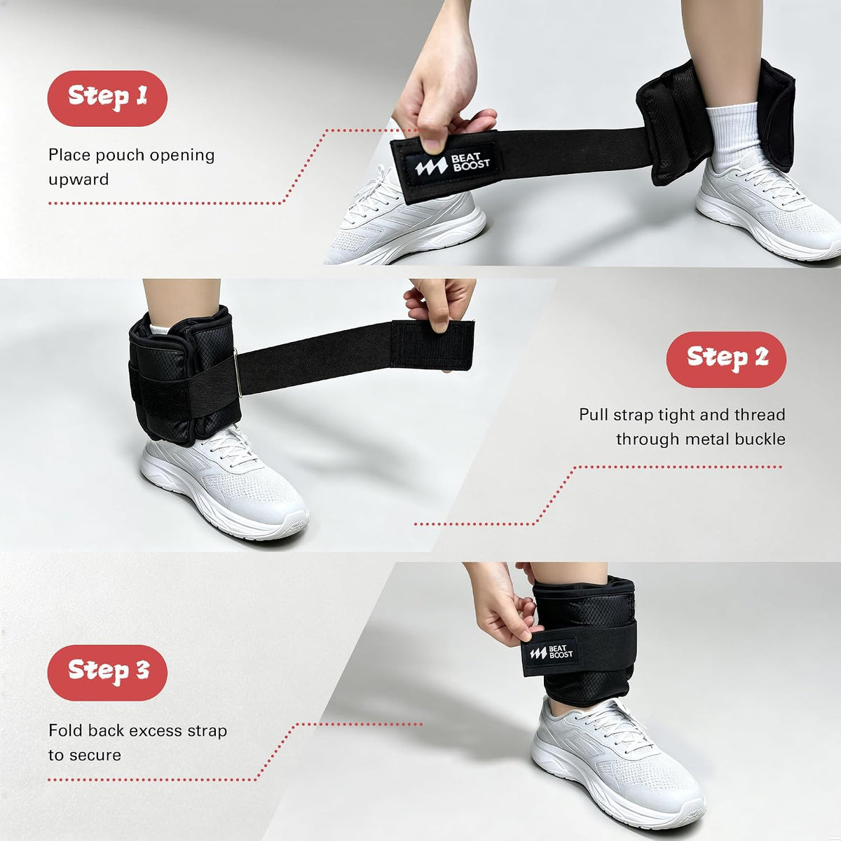 Ankle Weights Adjustable 10Lb for Women Men